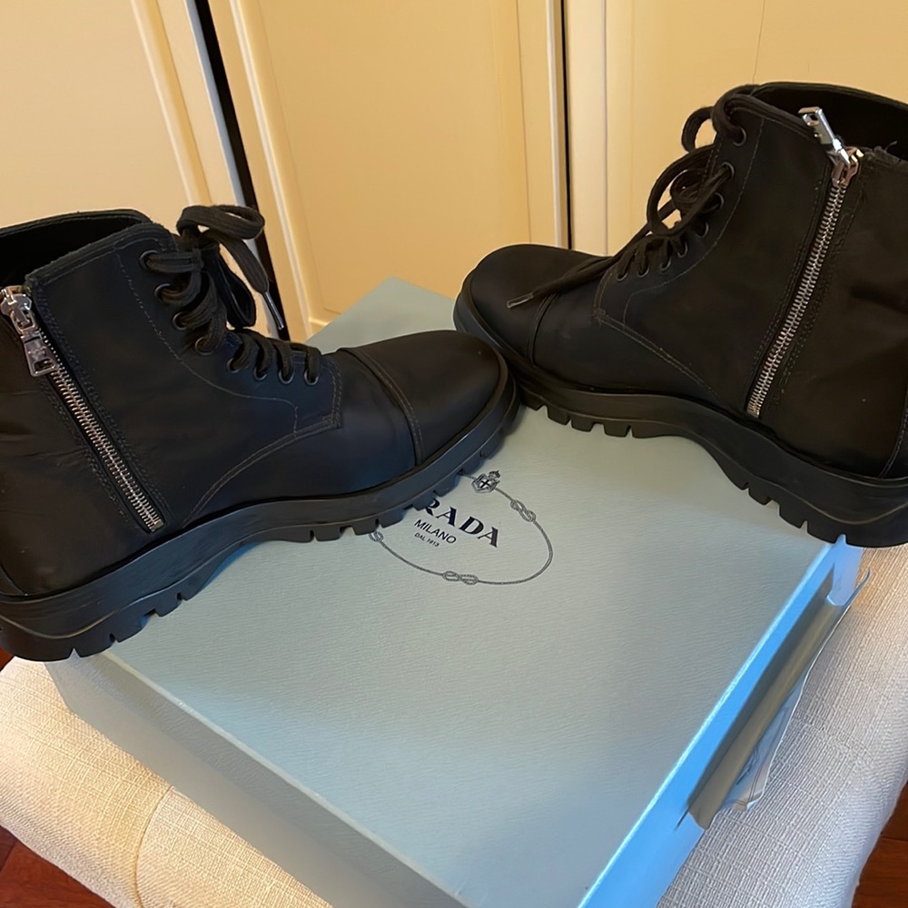 Prada Nylon Combat Boots - Picture 10 of 11